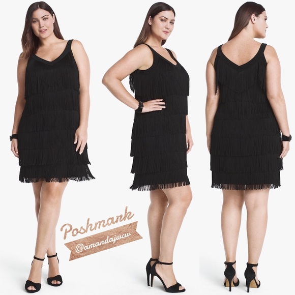 White House Black Market Dresses & Skirts - ✨HOST PICK✨ Black Fringe Flapper Dress